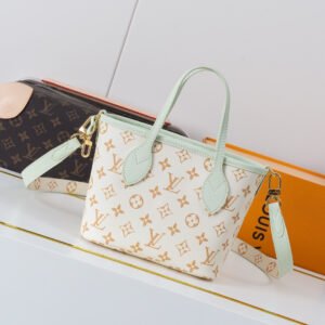 Louis Vuitton Neverfull Inside Out BB Handbag, Monogram Dune Minty