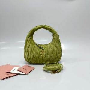(Ivy Green)MiuMiu Wander Hobo Folded Bag