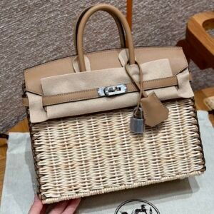 Hermès Birkin Picnic 25, Swift & Osier Wicker 0M Chai Milk Tea Tan