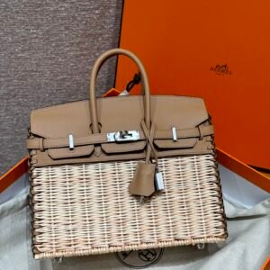 Hermès Birkin Picnic 25, Swift & Osier Wicker 0M Chai Milk Tea Tan
