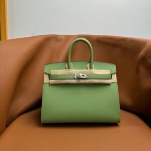 Hermès Birkin 25, Epsom Leather 6W Vert Jade Jade Mint Green Silver Hardware