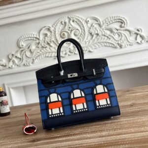 Hermès Birkin 20 Faubourg Blue Limited Edition Silver Hardware