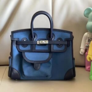 Hermès Birkin Cargo 25 Bleu Izmir Limited Edition Silver Hardware
