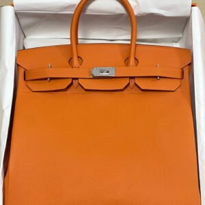 Hermès Birkin 30 Orange Togo Silver Hardware