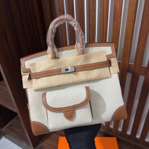 Hermès Birkin Cargo 25 Toile H & Gold Swift Silver Hardware
