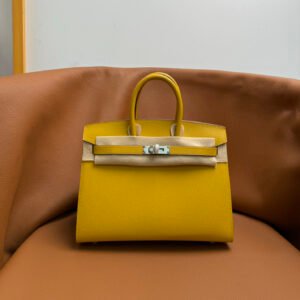 Hermès Birkin 30 Jaune Amber Togo Silver Hardware