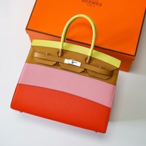 Hermès Birkin 35 Sunrise Rainbow Epsom Silver Hardware