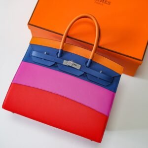 Hermès Birkin 35 Rainbow Epsom Silver Hardware