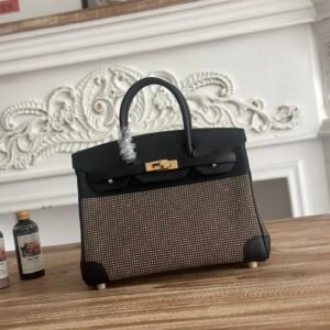 Hermès Birkin 25 Toile H Canvas Swift Gold Hardware
