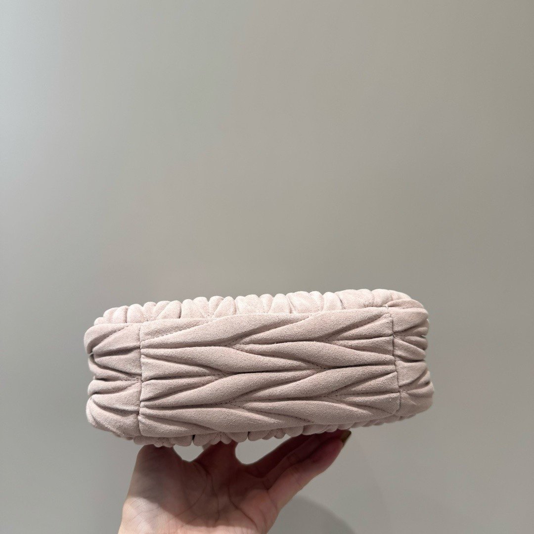 (Peach)MiuMiu Wander Hobo Folded Bag - 图片 4