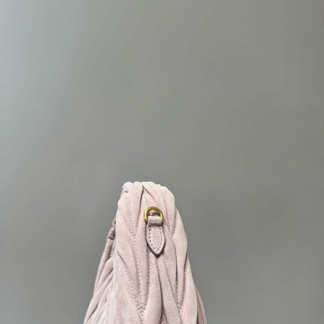 (Peach)MiuMiu Wander Hobo Folded Bag - 图片 6